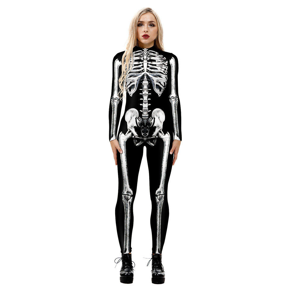 YESFASHION Halloween Digital Print Cos Cosplayer Jumpsuit